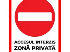 Placuta accesul interzis zona privata obiectiv supravegheat video